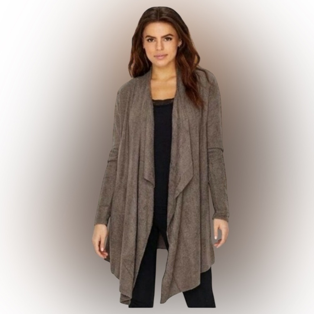 Barefoot Dreams Bamboo Chic Lite Waterfall Sweater Open Cardi Size S/M